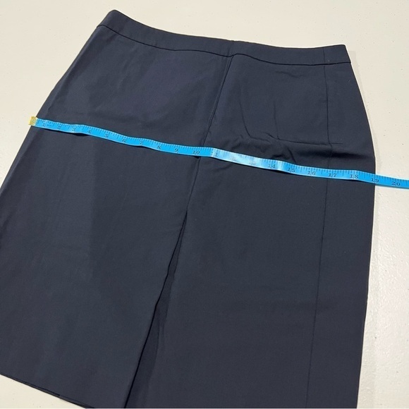 🆕 Brooks Brothers Front Pleat Wool Blend Skirt in Navy Blue - Picture 8 of 10